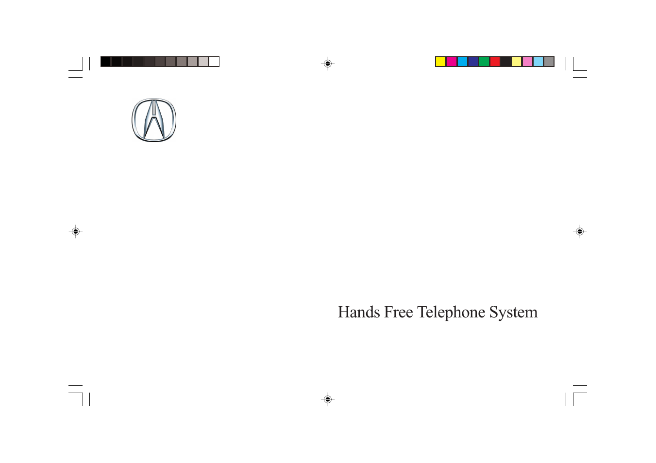 HONDA Hands Free Telephone System User Manual | 12 pages