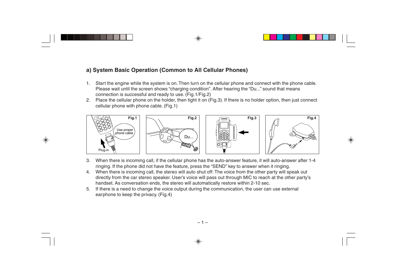 HONDA Hands Free Telephone System User Manual | Page 5 / 12