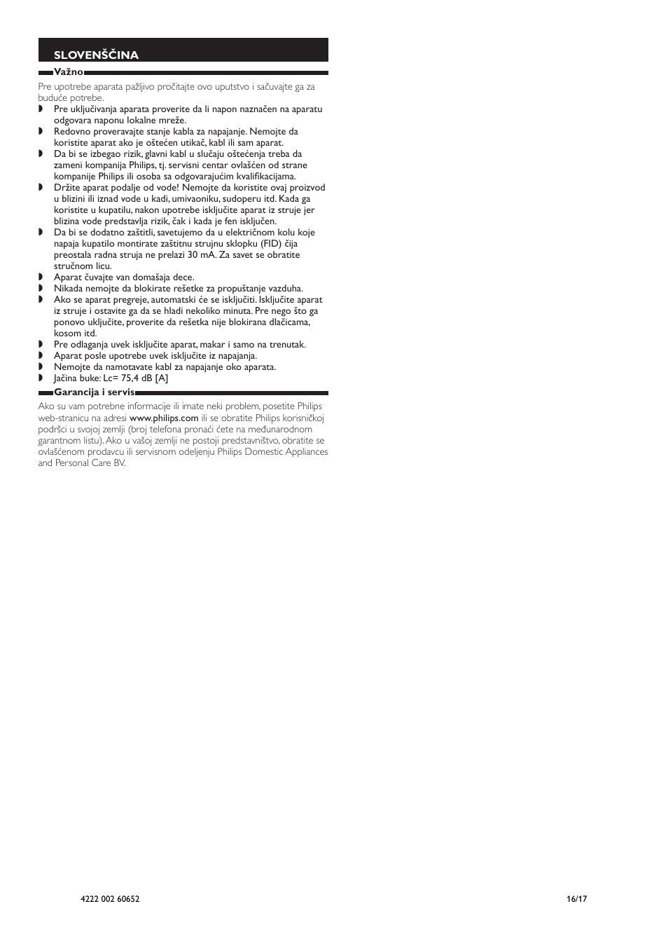 Philips HP 4819 User Manual | Page 16 / 17