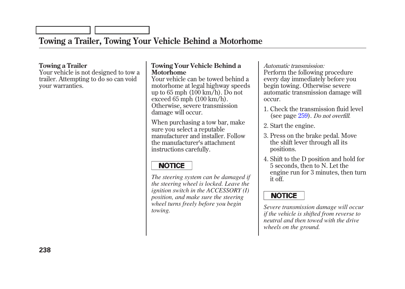 HONDA 2009 Fit User Manual | Page 241 / 352