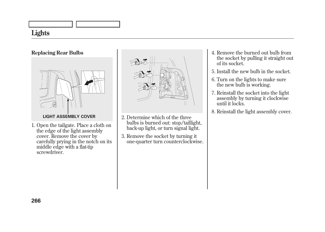 Lights | HONDA 2009 Fit User Manual | Page 269 / 352