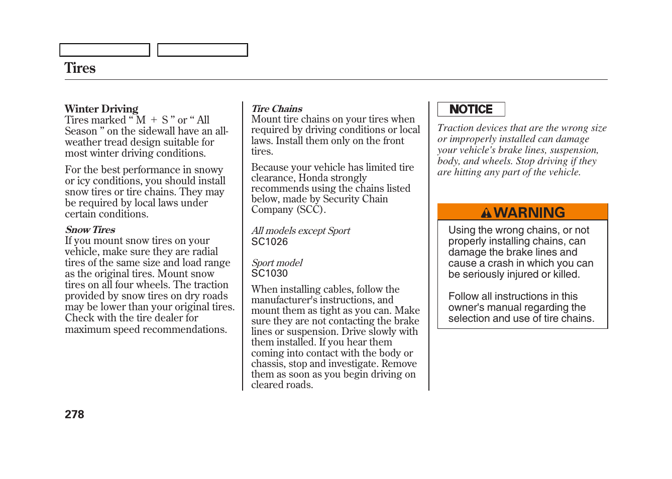 Tires | HONDA 2009 Fit User Manual | Page 281 / 352