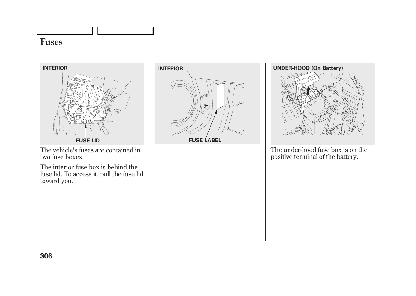 Fuses | HONDA 2009 Fit User Manual | Page 309 / 352