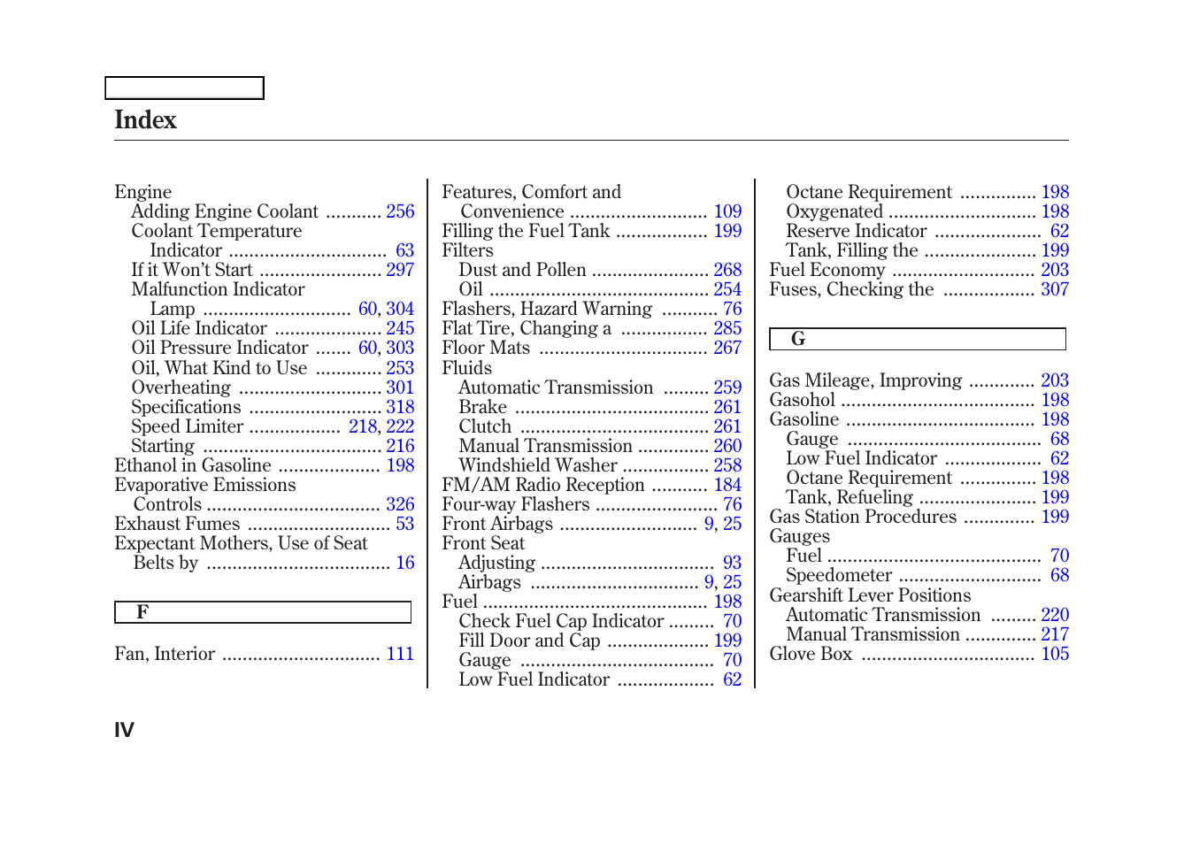 Index | HONDA 2009 Fit User Manual | Page 343 / 352