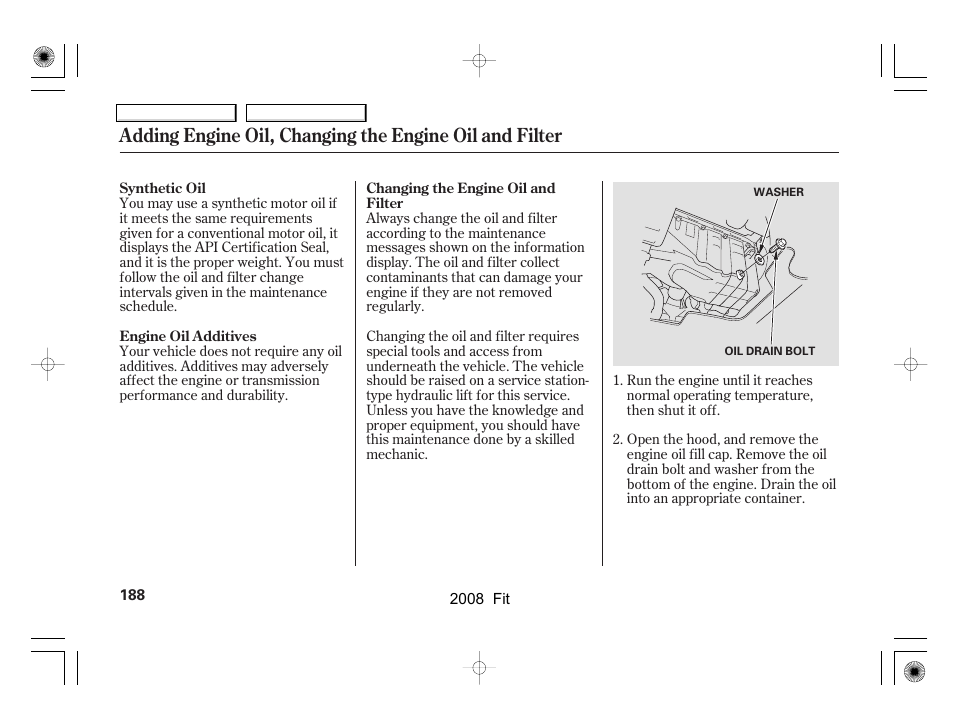 HONDA 2008 Fit User Manual | Page 191 / 280