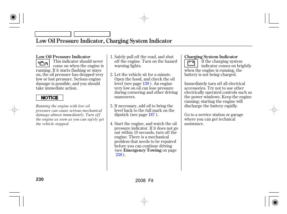 HONDA 2008 Fit User Manual | Page 233 / 280