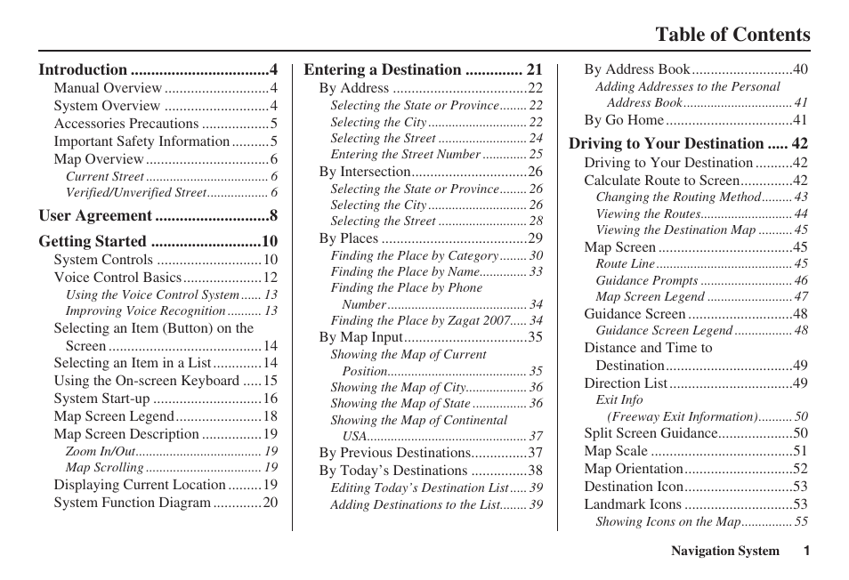 HONDA 2008 Ridgeline 31SJC8100 User Manual | Page 2 / 136