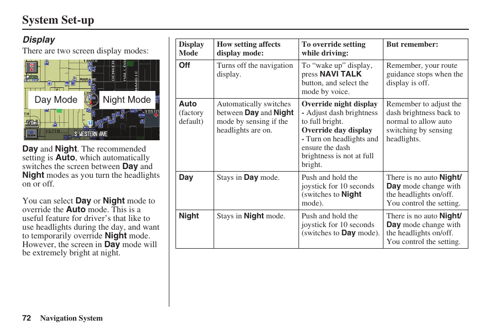 System set-up | HONDA 2008 Ridgeline 31SJC8100 User Manual | Page 73 / 136