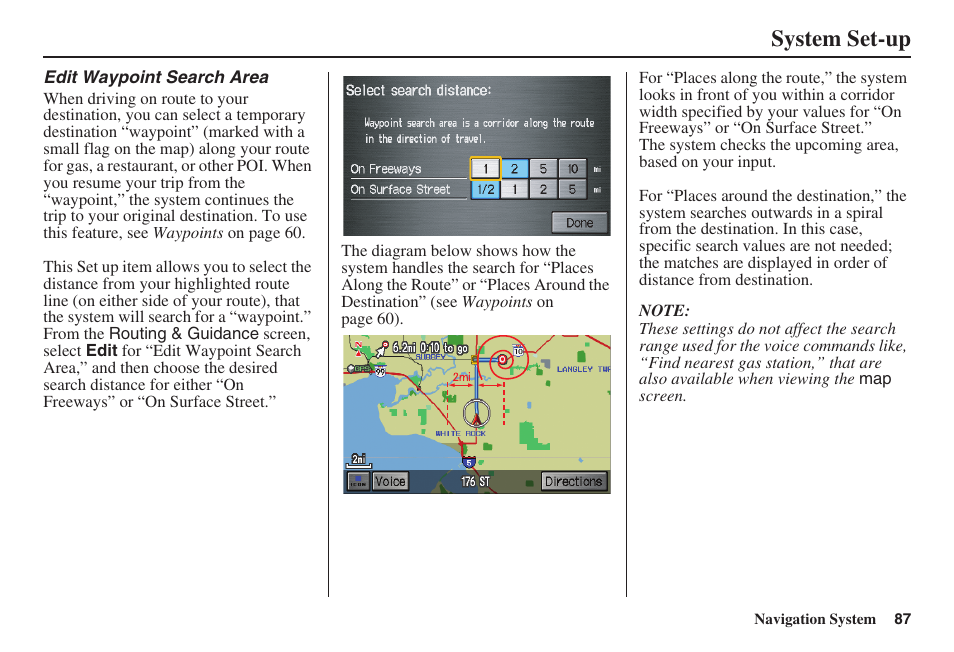 System set-up | HONDA 2008 Ridgeline 31SJC8100 User Manual | Page 88 / 136