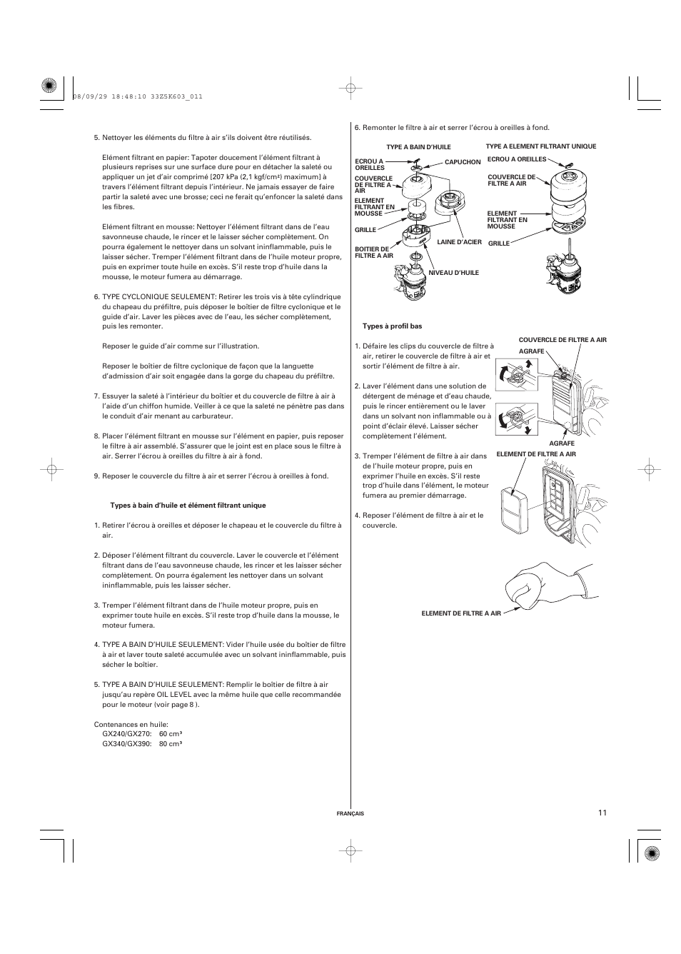 HONDA GX340 User Manual | Page 31 / 60