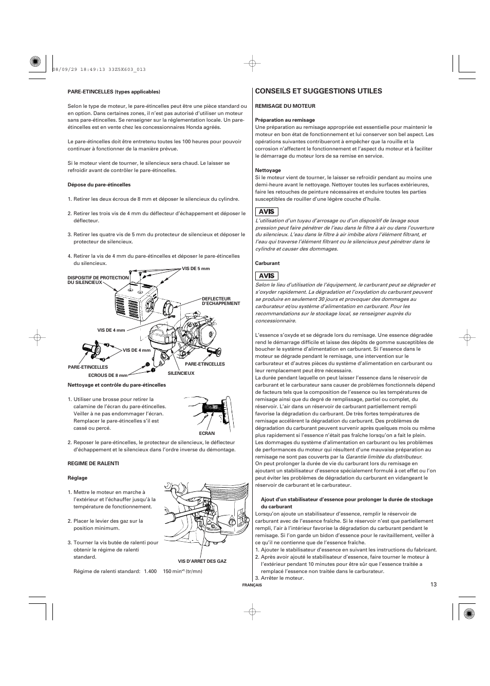 HONDA GX340 User Manual | Page 33 / 60