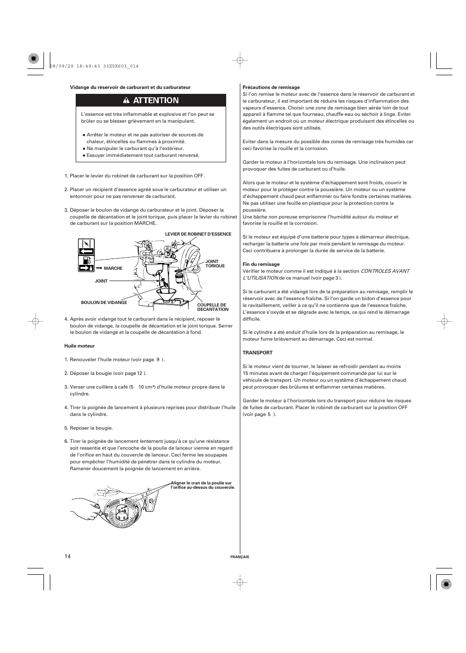 HONDA GX340 User Manual | Page 34 / 60