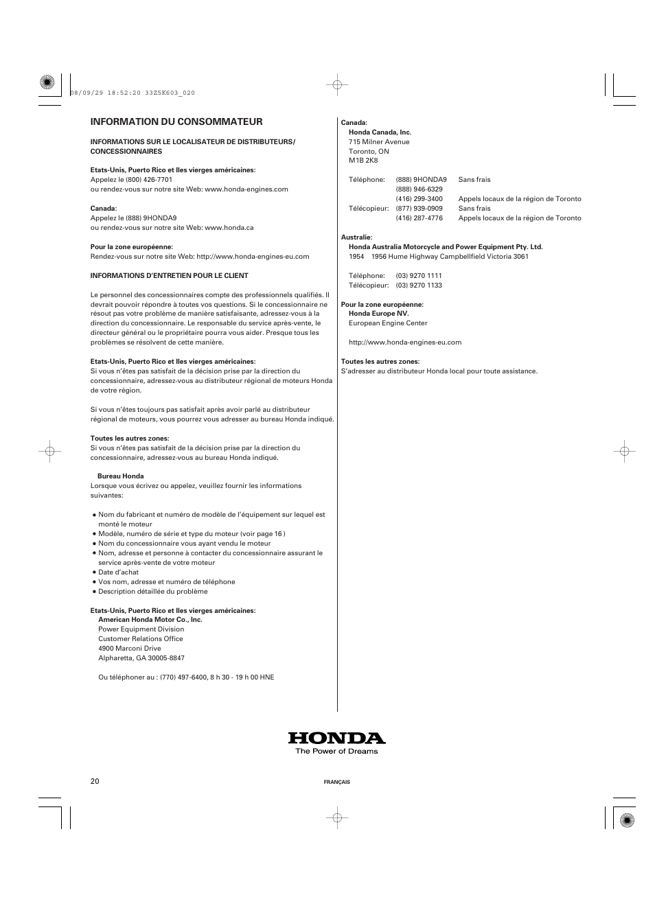 HONDA GX340 User Manual | Page 40 / 60