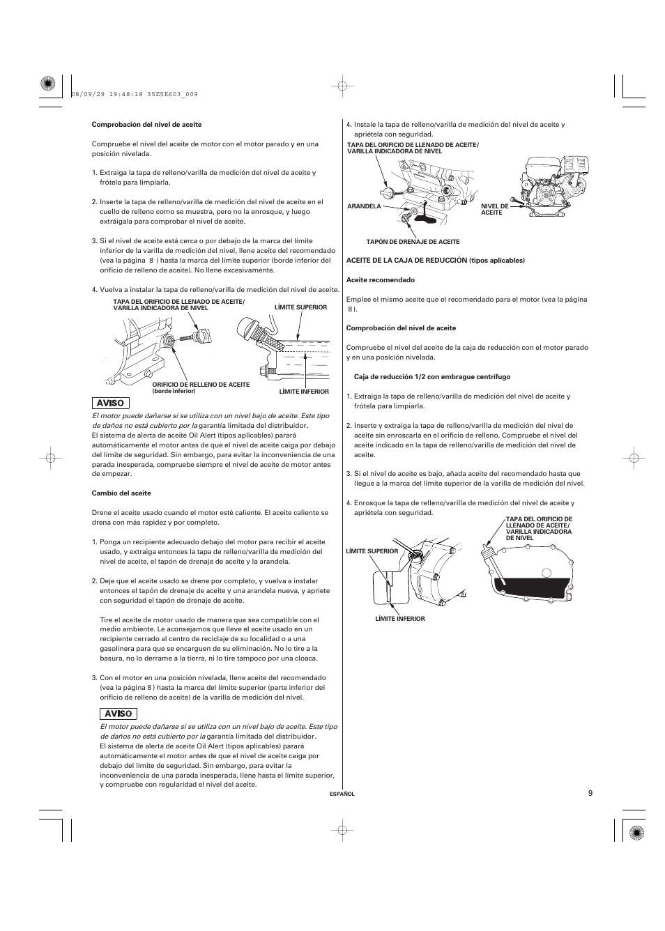 HONDA GX340 User Manual | Page 49 / 60