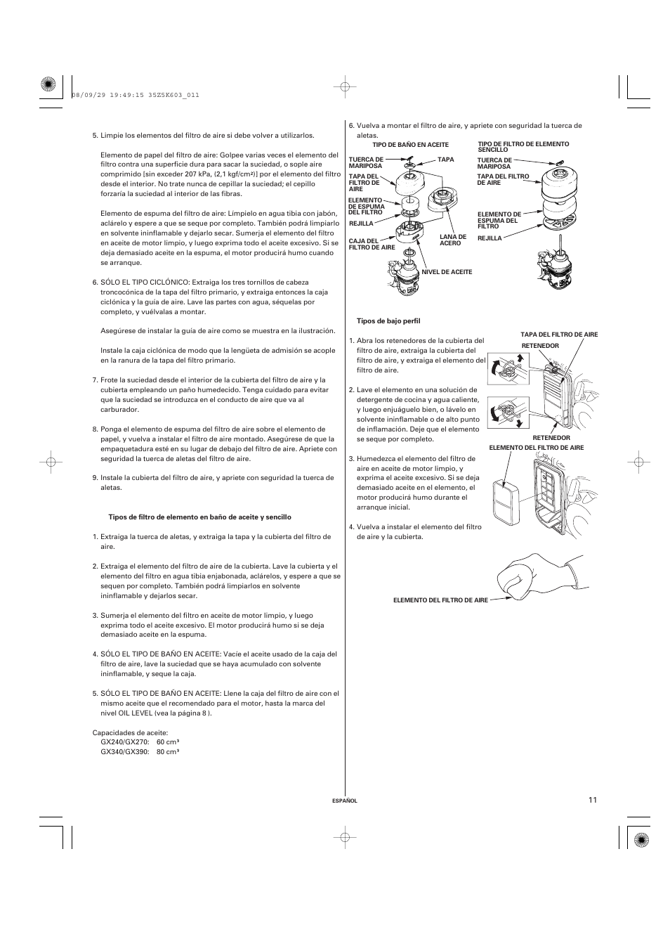 HONDA GX340 User Manual | Page 51 / 60