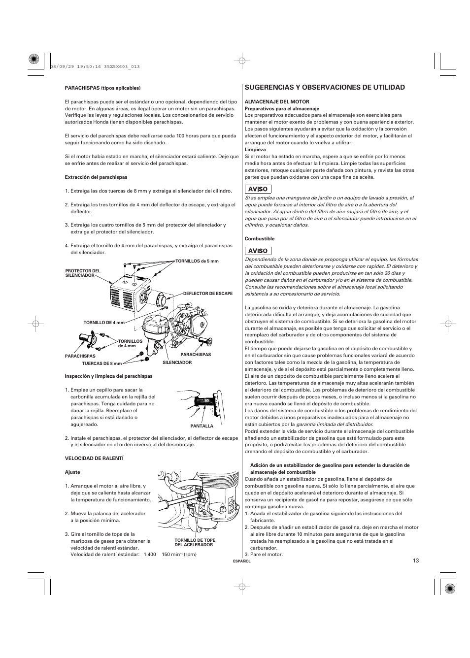 HONDA GX340 User Manual | Page 53 / 60