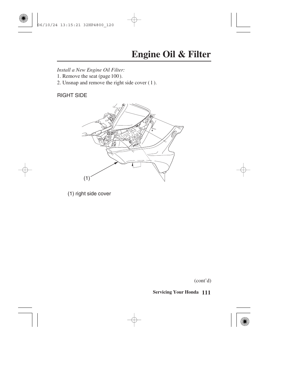 Engine oil & filter | HONDA TRX420TE/FE User Manual | Page 119 / 236