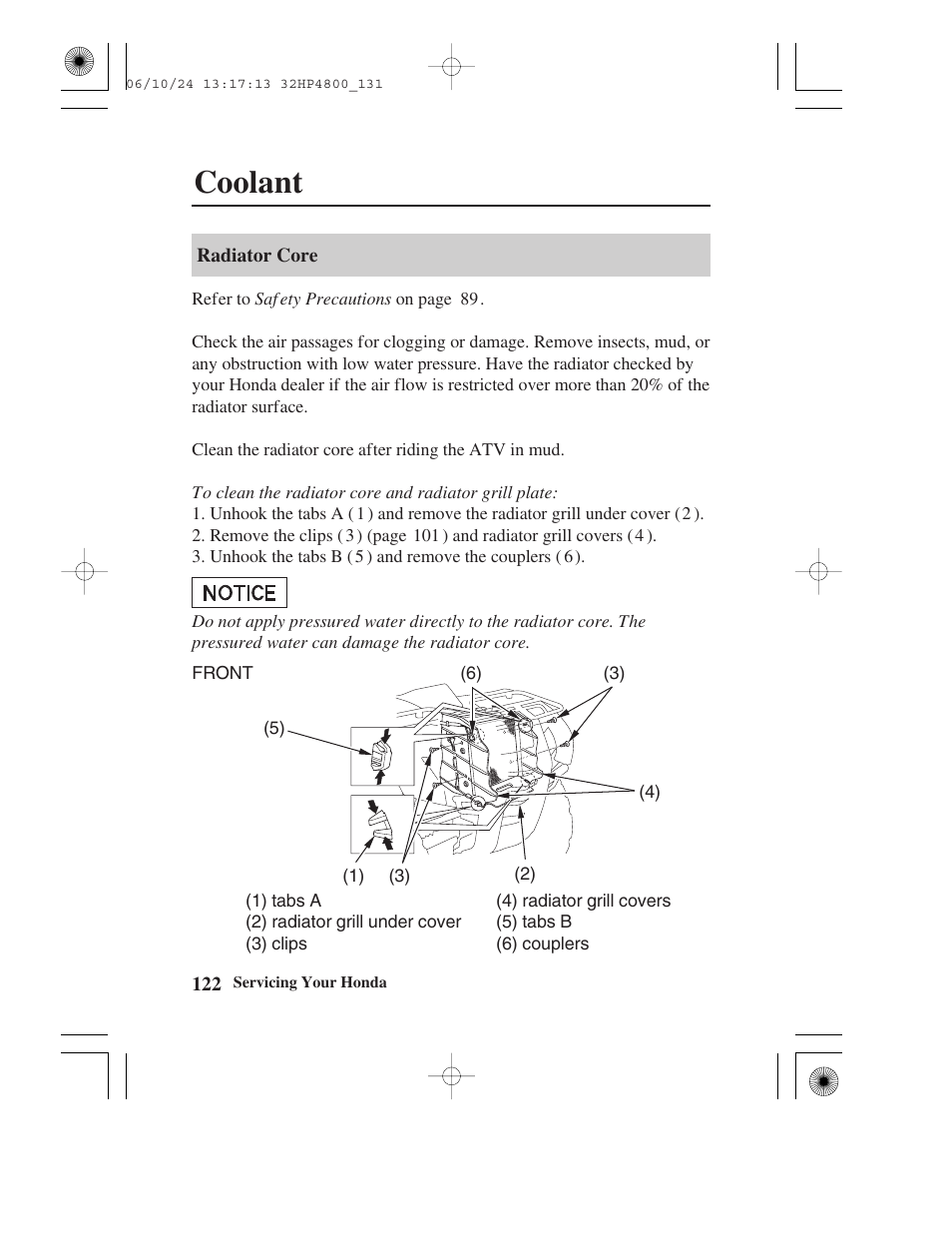 Coolant | HONDA TRX420TE/FE User Manual | Page 130 / 236