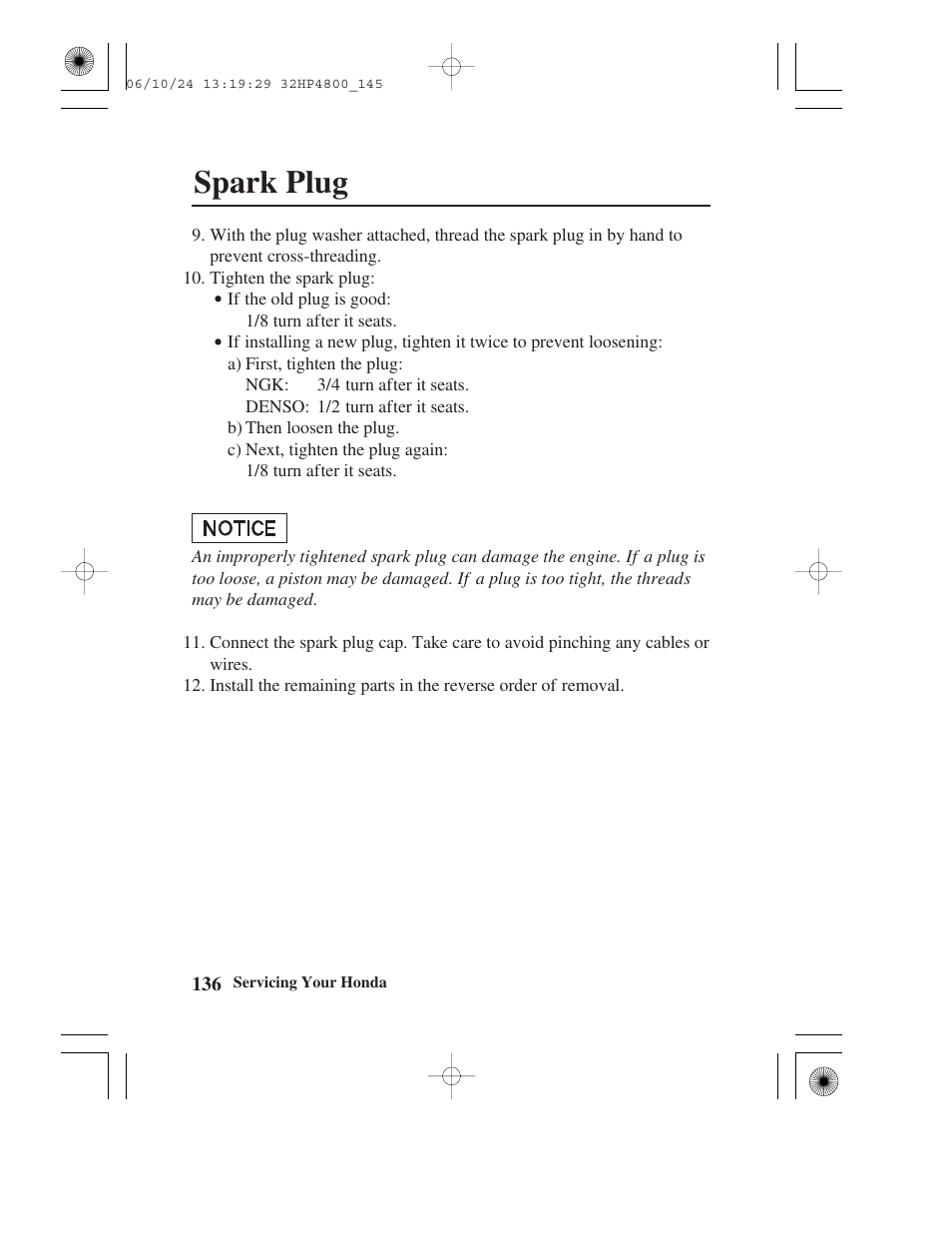 Spark plug | HONDA TRX420TE/FE User Manual | Page 144 / 236