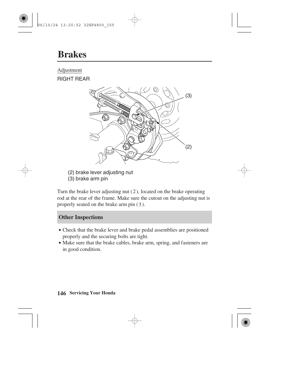 Brakes | HONDA TRX420TE/FE User Manual | Page 154 / 236