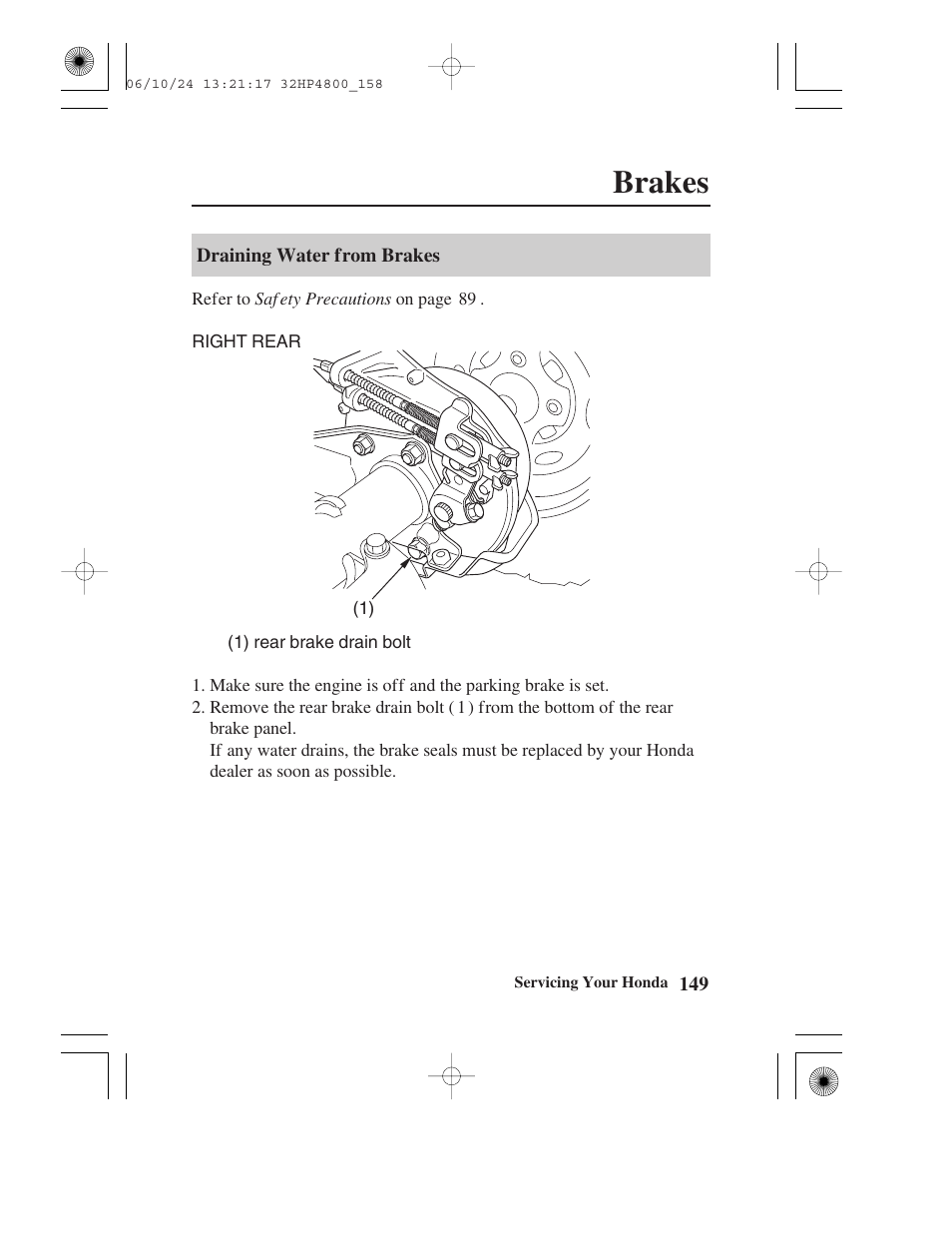 Brakes | HONDA TRX420TE/FE User Manual | Page 157 / 236