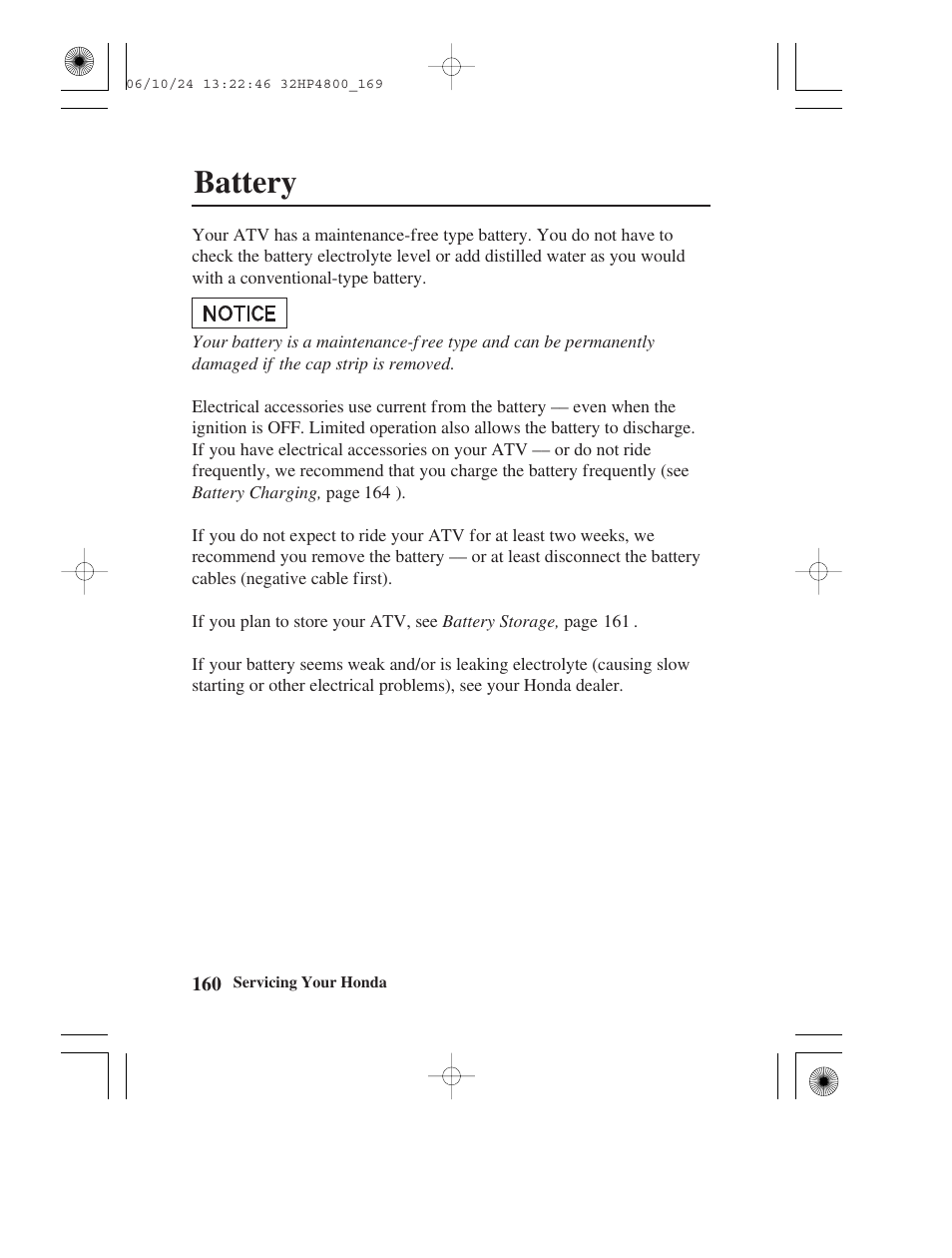 Battery | HONDA TRX420TE/FE User Manual | Page 168 / 236