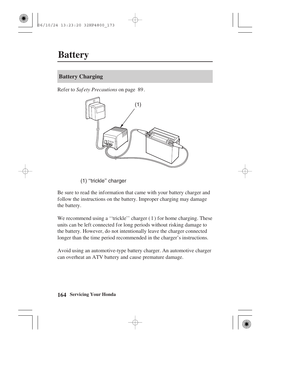 Battery | HONDA TRX420TE/FE User Manual | Page 172 / 236