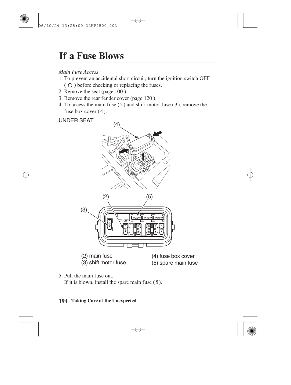 If a fuse blows | HONDA TRX420TE/FE User Manual | Page 202 / 236