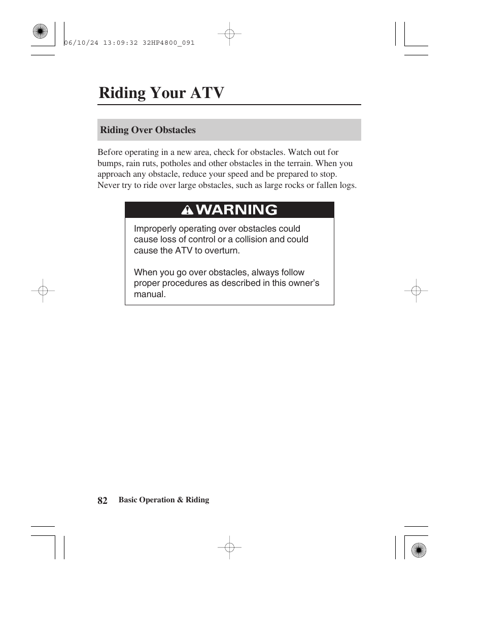 Riding your atv | HONDA TRX420TE/FE User Manual | Page 90 / 236