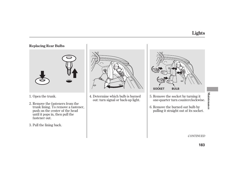 Lights | HONDA 2008 S2000 User Manual | Page 189 / 270