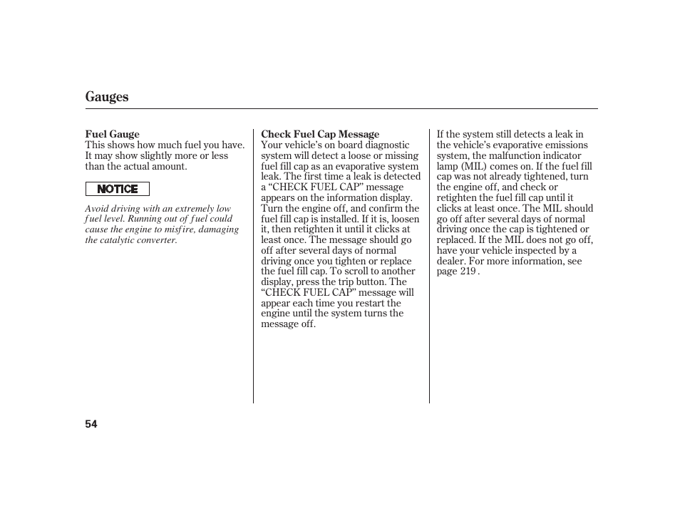 Gauges | HONDA 2008 S2000 User Manual | Page 60 / 270