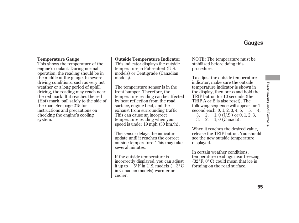 Gauges | HONDA 2008 S2000 User Manual | Page 61 / 270