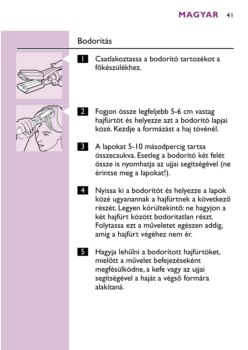 Philips hp4696 00 User Manual | Page 41 / 100