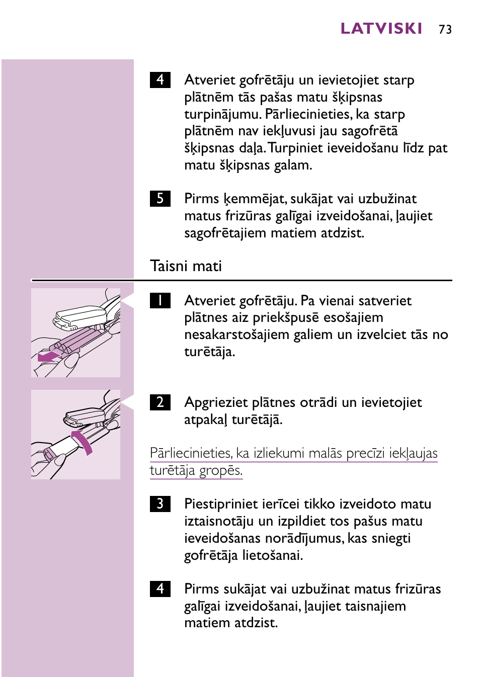 Philips hp4696 00 User Manual | Page 73 / 100