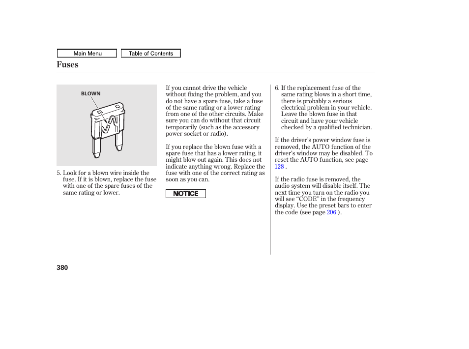 Fuses | HONDA 2011 Ridgeline User Manual | Page 384 / 423