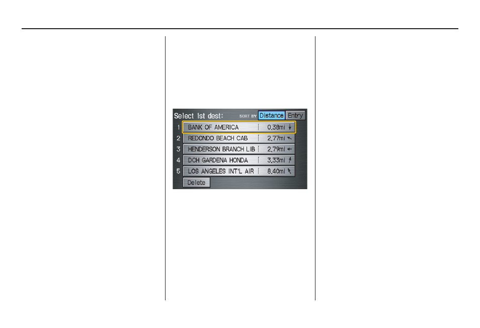Entering a destination, 2010 ridgeline | HONDA 2010 Ridgeline Navigation User Manual | Page 43 / 151