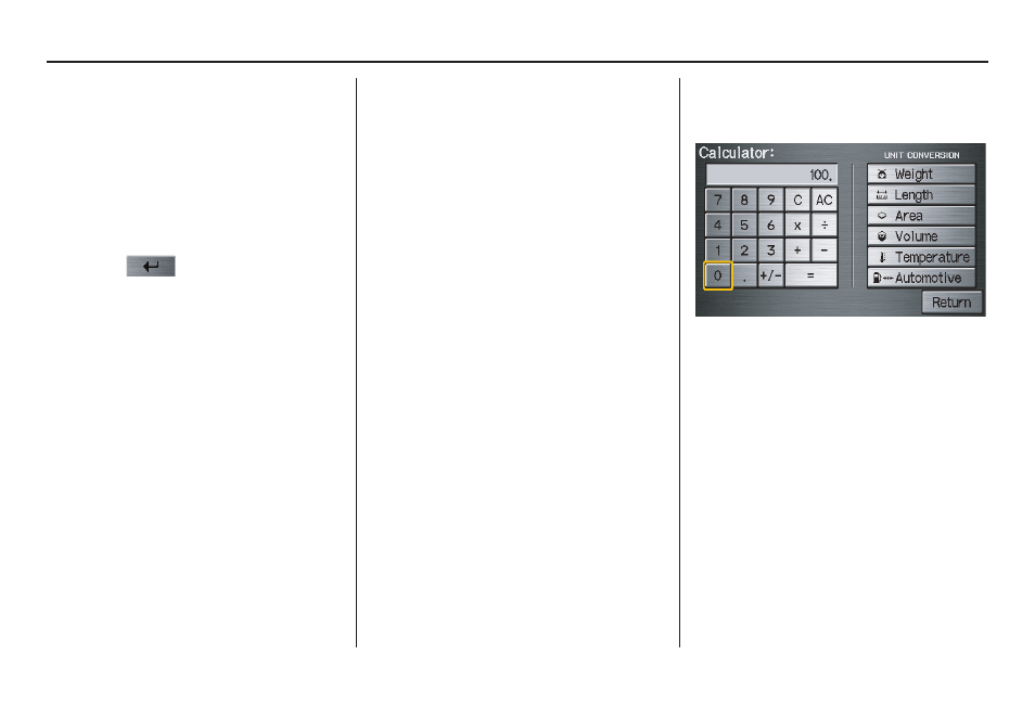 Information features, 2010 ridgeline | HONDA 2010 Ridgeline Navigation User Manual | Page 73 / 151