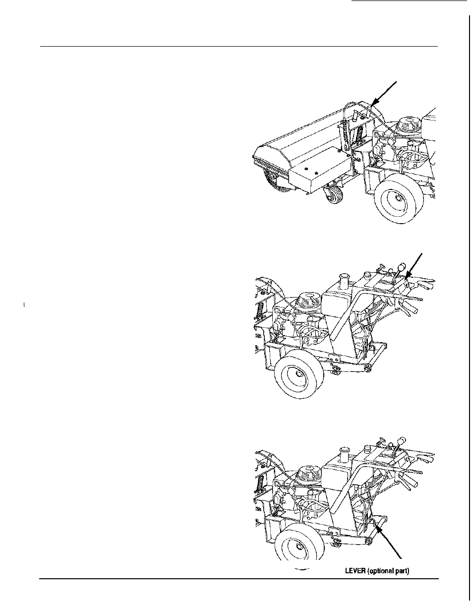 Description of controls, Sweeper lift crank, Blade control lever | Hydraulic drive release lever (optional part), Controls, Description of controls sweeper lift crank | HONDA FS7054 User Manual | Page 8 / 40