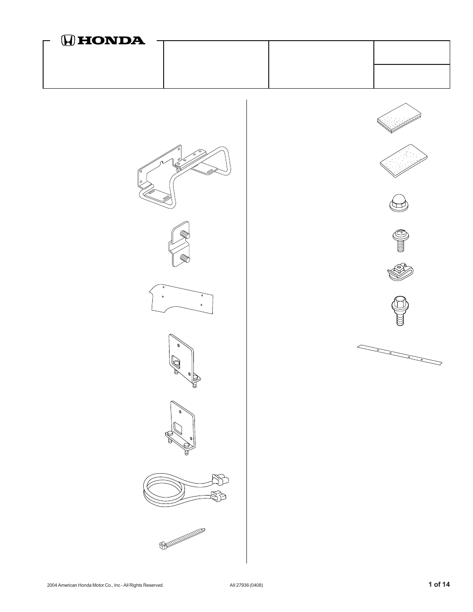 HONDA 08B26-S5T-1000-91 User Manual | 14 pages