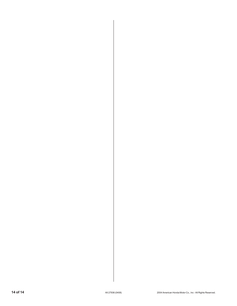 HONDA 08B26-S5T-1000-91 User Manual | Page 14 / 14