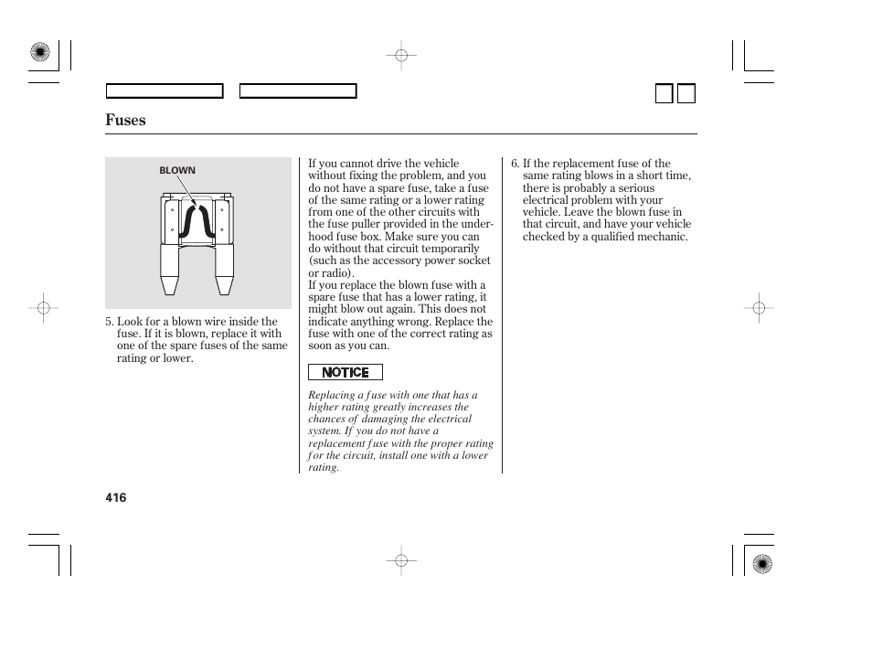 HONDA Fuse User Manual | 3 pages