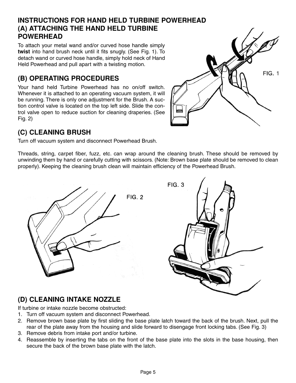 H-P Products TURBINE POWERHEAD and HAND HELD TURBINE POWERHEAD User Manual | Page 5 / 10