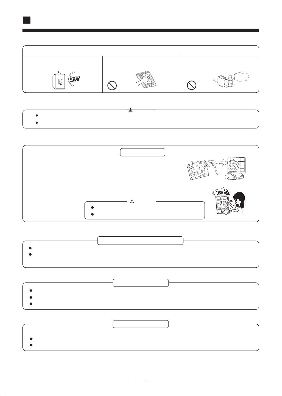 Care and maintenance, Points to observe, Cleaning | Pre-season care, Post-season care, Care and cleaning of the unit | haier AU092AABHA User Manual | Page 10 / 24