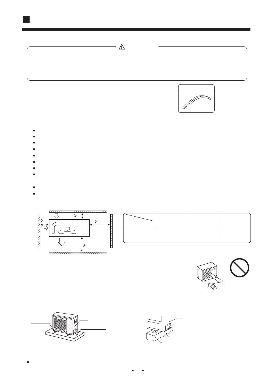 Installation manual for outdoor unit, Heat pump model/cooling only model, Installation of outdoor unit | Warning | haier AU092AABHA User Manual | Page 13 / 24