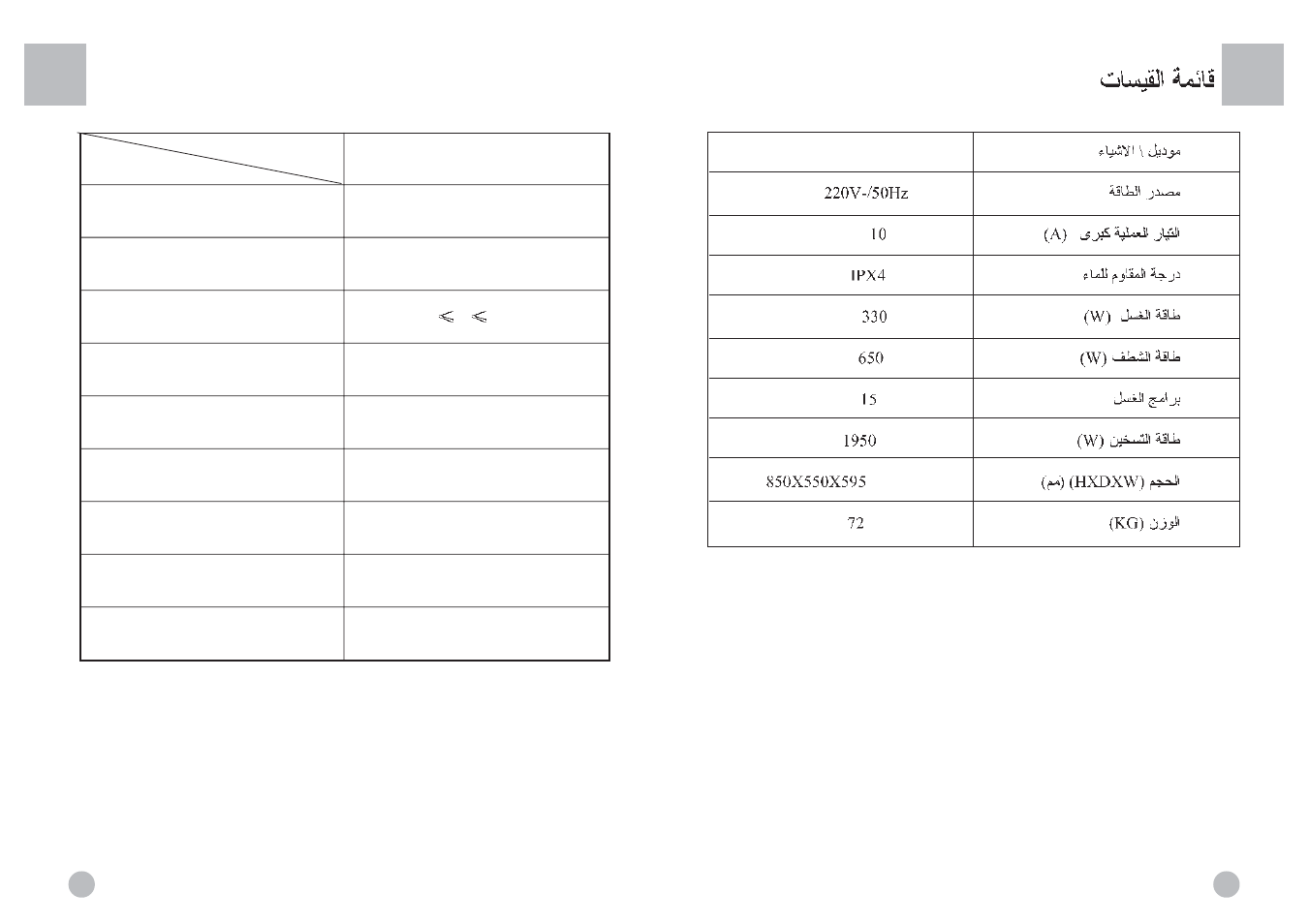 Technical specification | haier HBS82-880 User Manual | Page 16 / 17