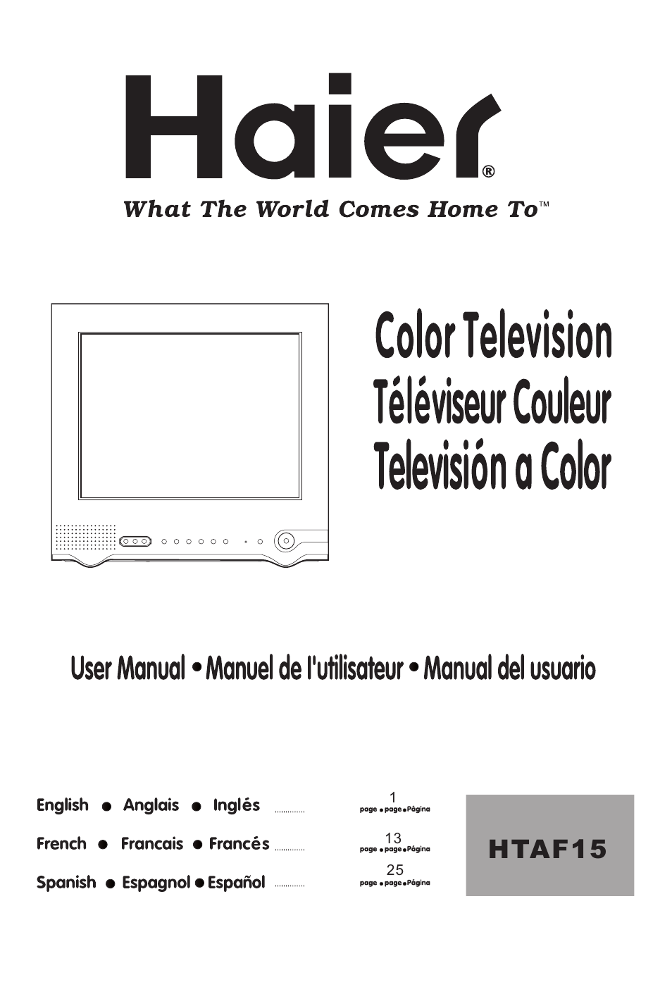 haier HTAF15 User Manual | 38 pages