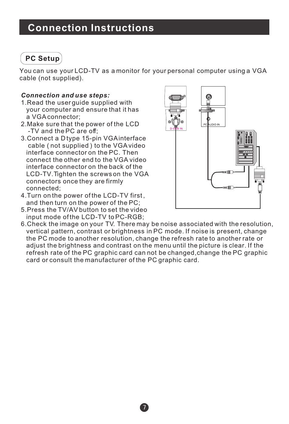 Connection instructions | haier HLH15BB User Manual | Page 11 / 28