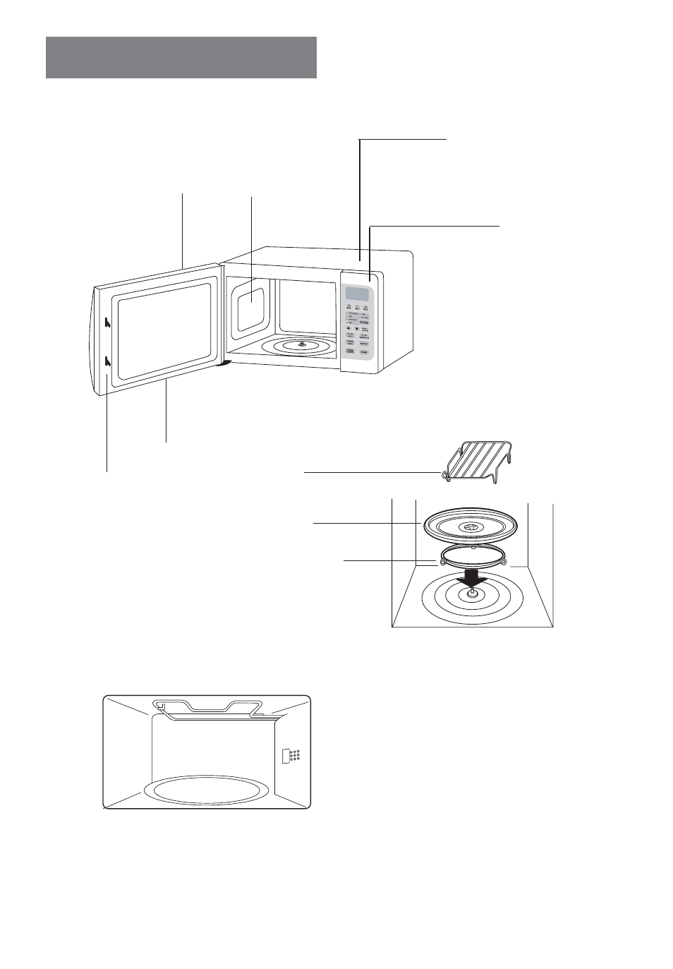 Names of the parts | haier MS-2480EG(SS) User Manual | Page 4 / 19