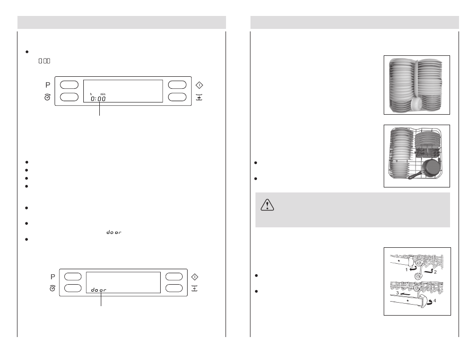 How to use the lower rack, How to use the upper rack, End of programme | Switching the dishwasher off, Interrupting the programme | haier DW15-PFE S User Manual | Page 15 / 18