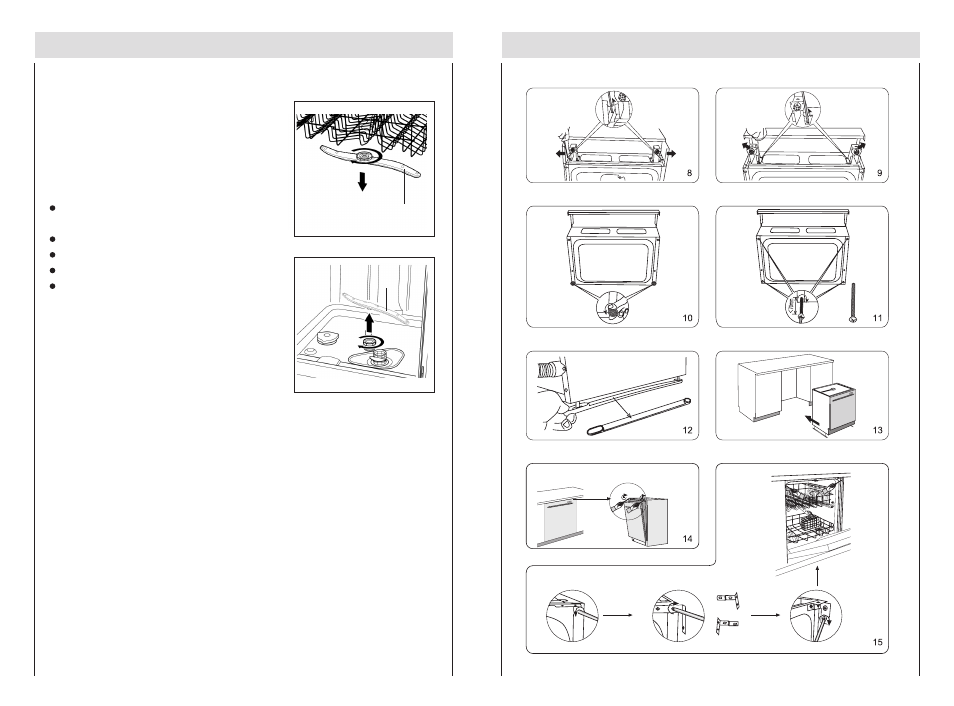 Spray arms | haier DW15-PFE S User Manual | Page 9 / 18